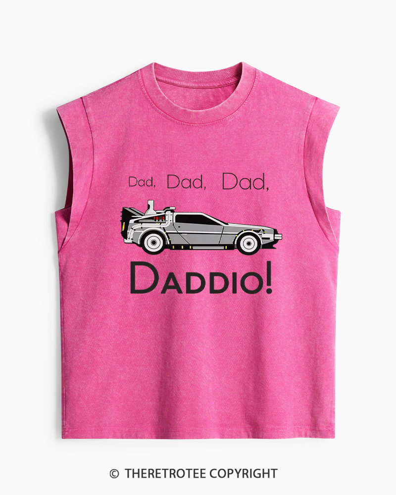 TheRetroTee Dad Daddio 1980s Washed Tank Top
