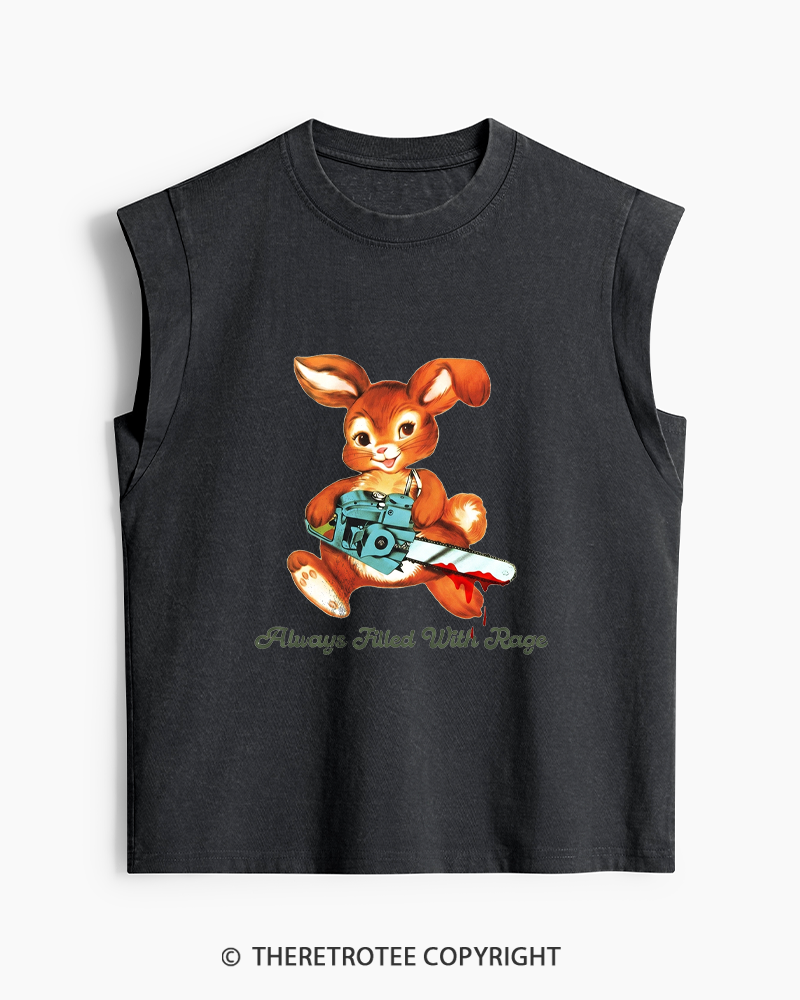 TheRetroTee Always Filled With Rage 1950s Washed Tank Top