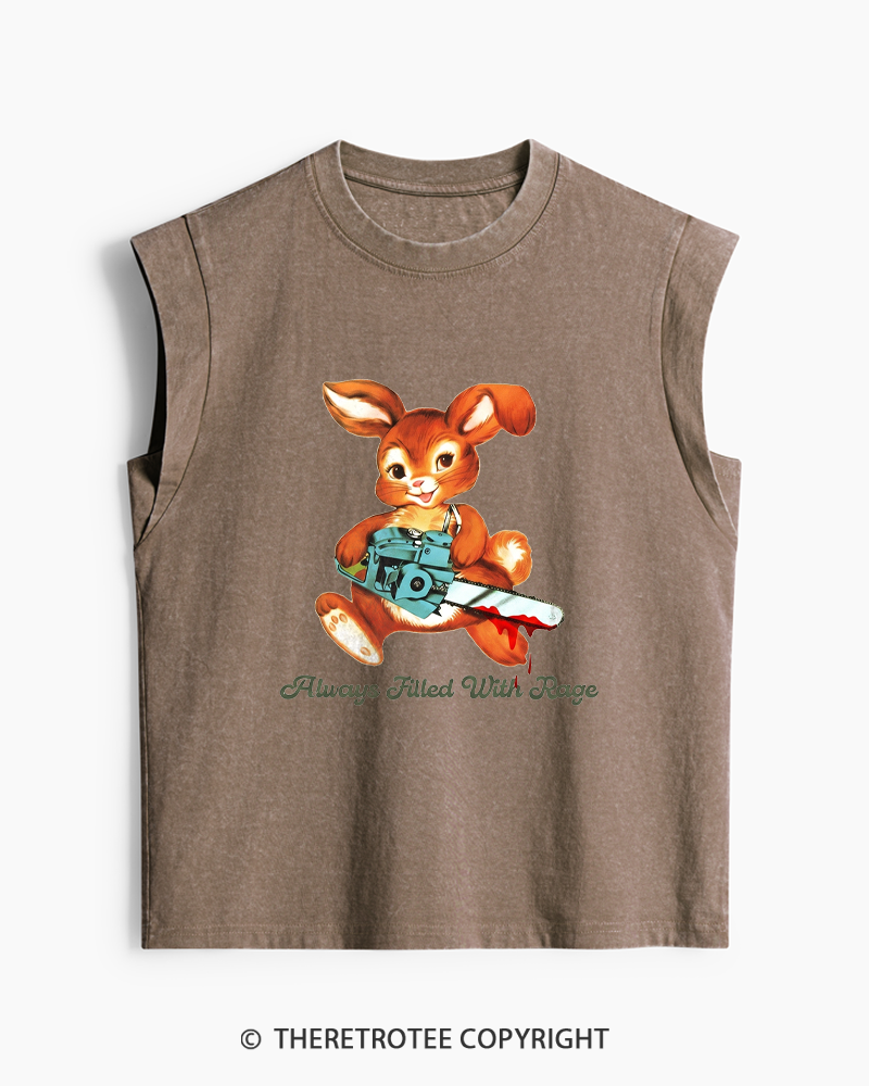 TheRetroTee Always Filled With Rage 1950s Washed Tank Top