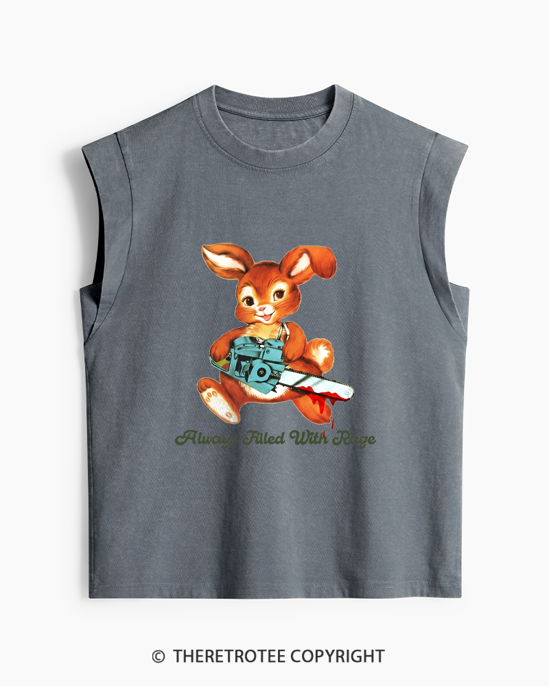 TheRetroTee Always Filled With Rage 1950s Washed Tank Top