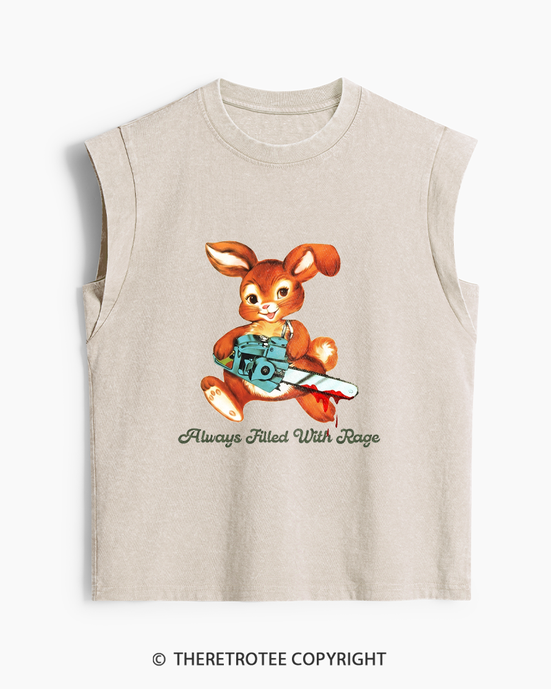 TheRetroTee Always Filled With Rage 1950s Washed Tank Top