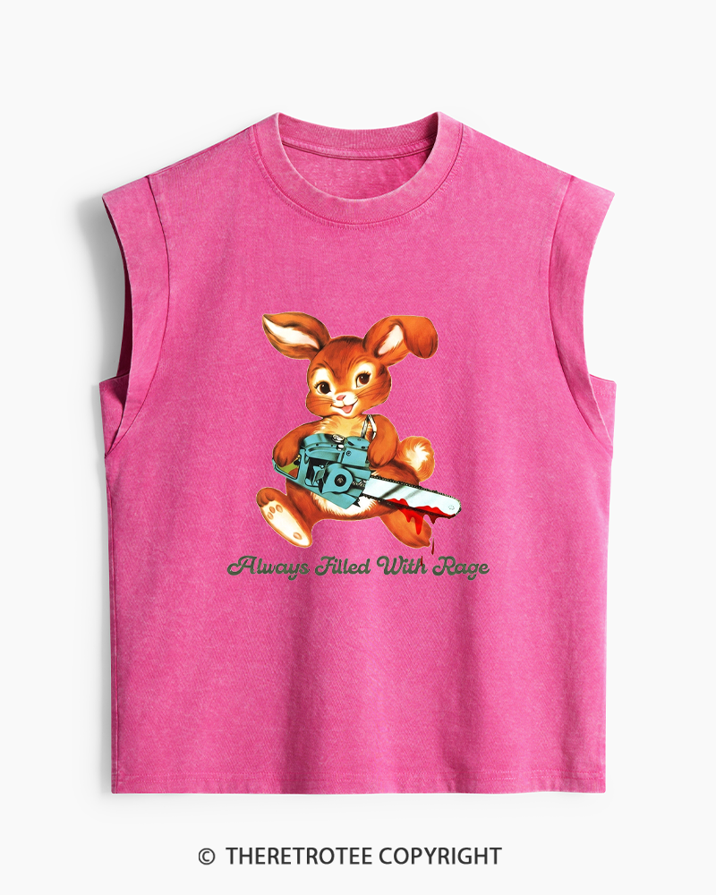 TheRetroTee Always Filled With Rage 1950s Washed Tank Top