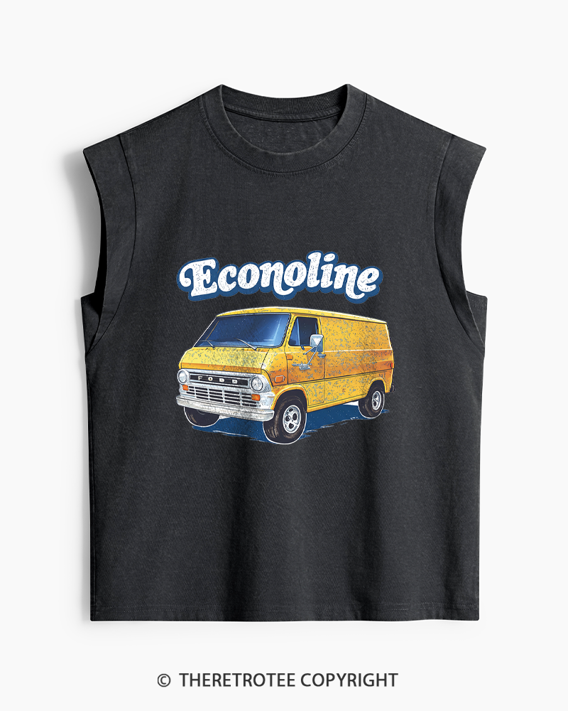 TheRetroTee 1970s Econoline Van Washed Tank Top