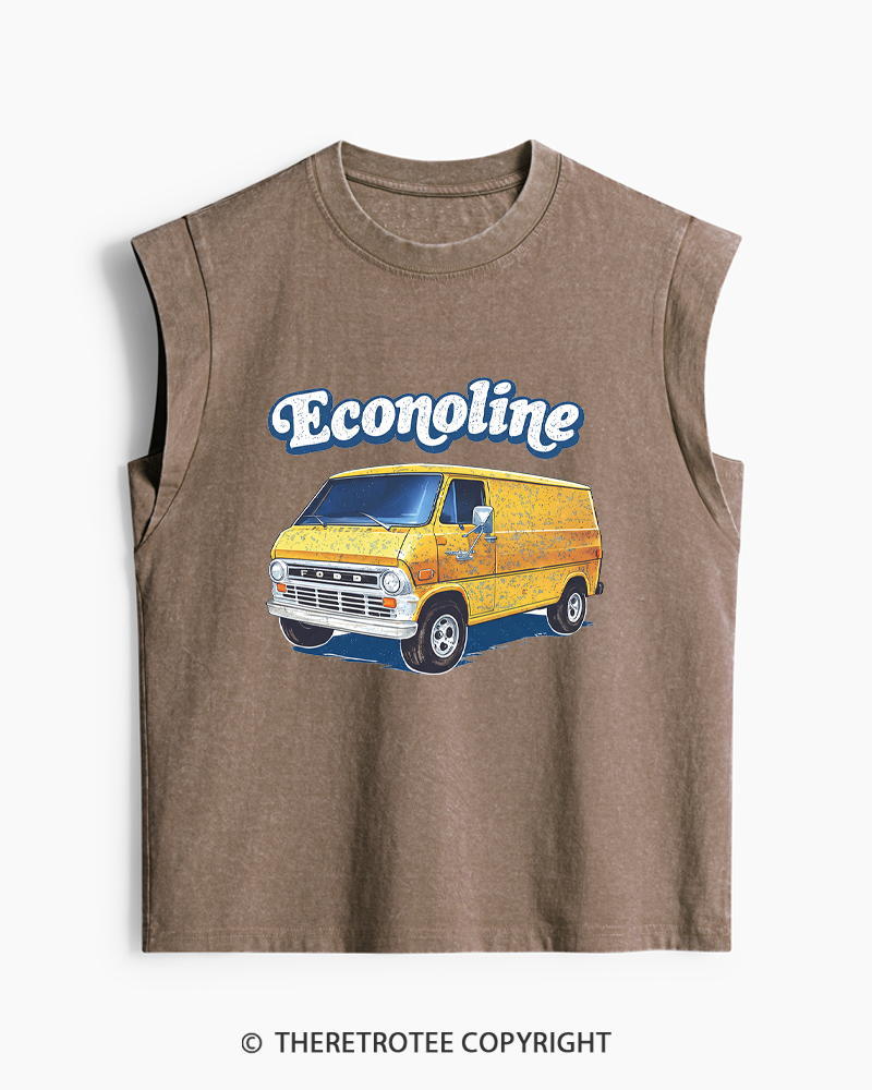 TheRetroTee 1970s Econoline Van Washed Tank Top