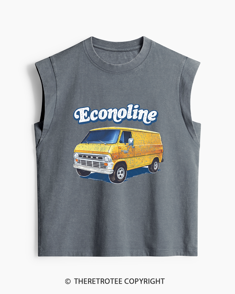 TheRetroTee 1970s Econoline Van Washed Tank Top