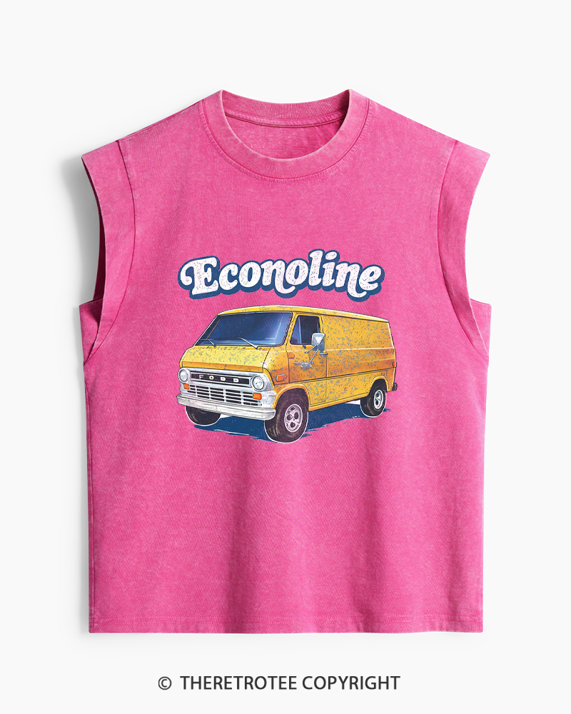 TheRetroTee 1970s Econoline Van Washed Tank Top