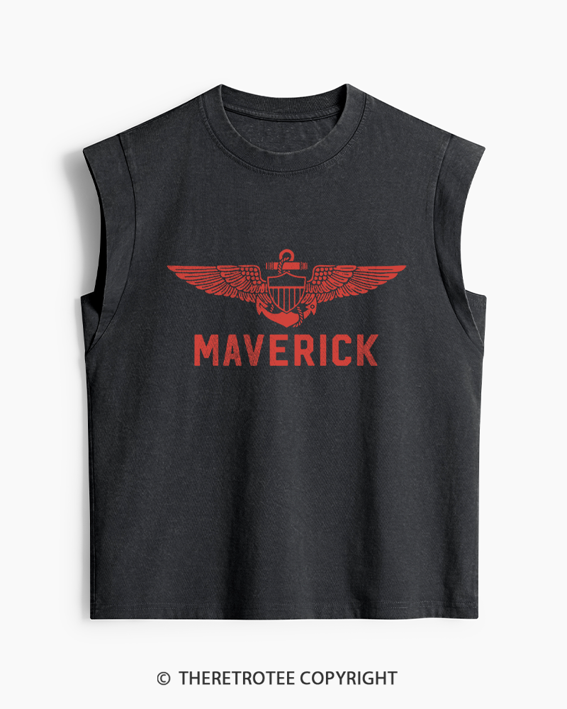 TheRetroTee Pilot Inspired 1980s Women's Washed Tank Top