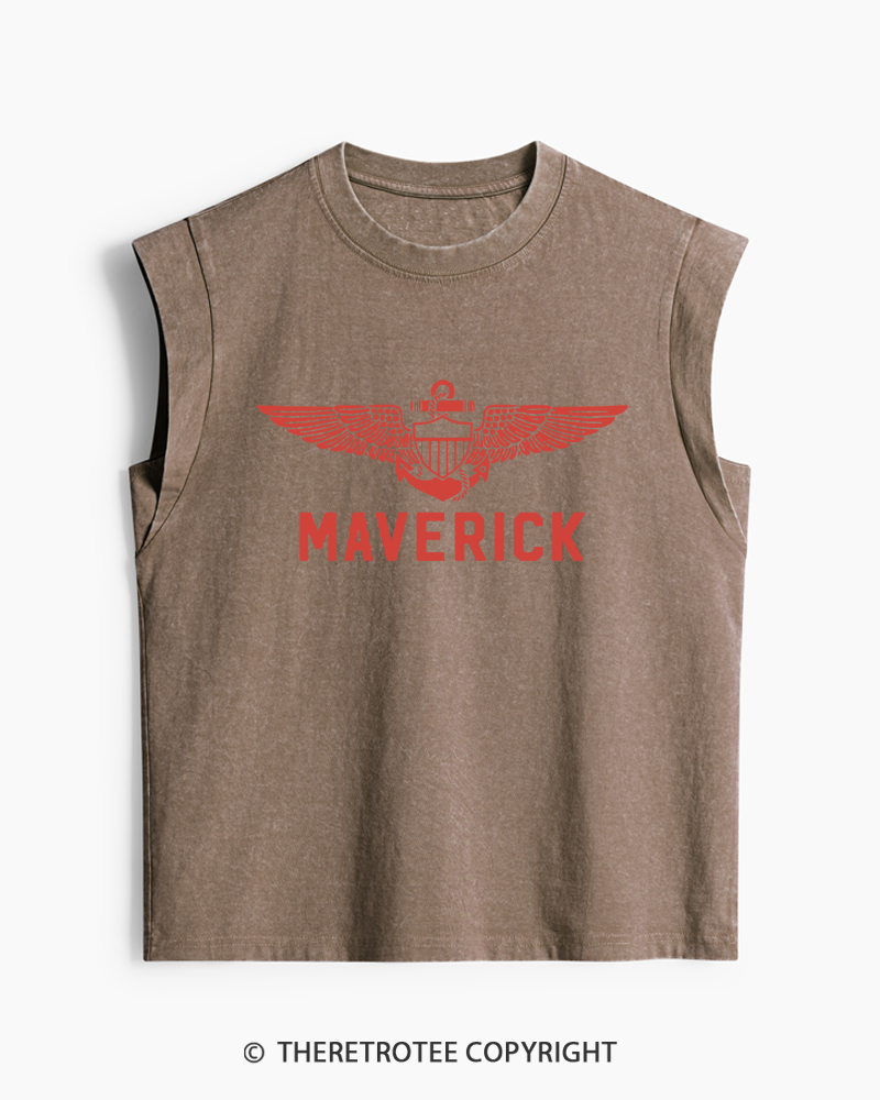 TheRetroTee Pilot Inspired 1980s Women's Washed Tank Top