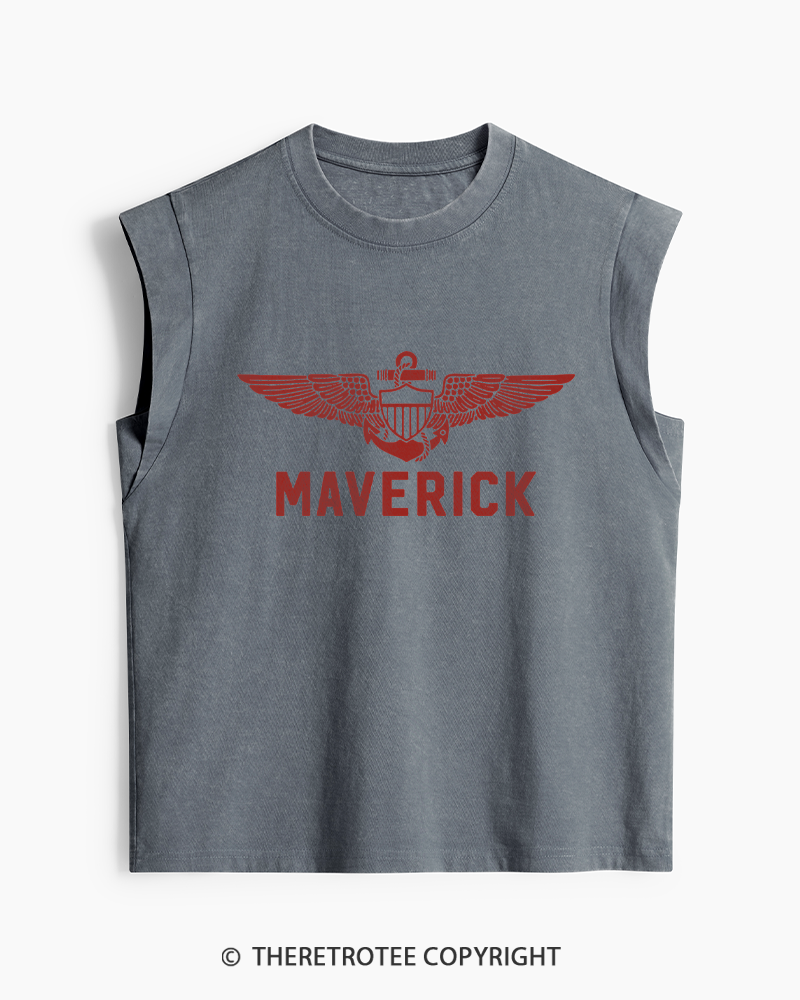 TheRetroTee Pilot Inspired 1980s Women's Washed Tank Top