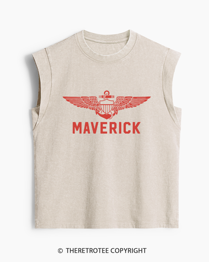 TheRetroTee Pilot Inspired 1980s Women's Washed Tank Top
