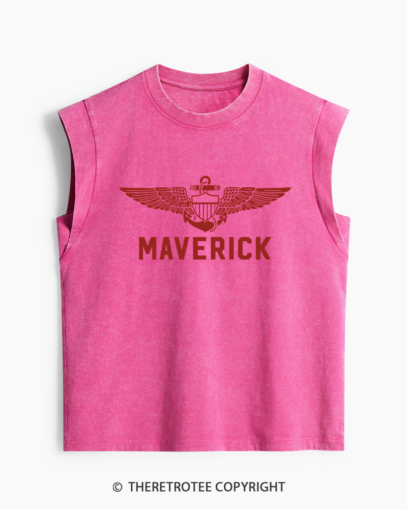 TheRetroTee Pilot Inspired 1980s Women's Washed Tank Top