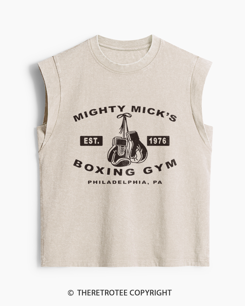 TheRetroTee Boxing Gym 1970s Women's Washed Tank Top