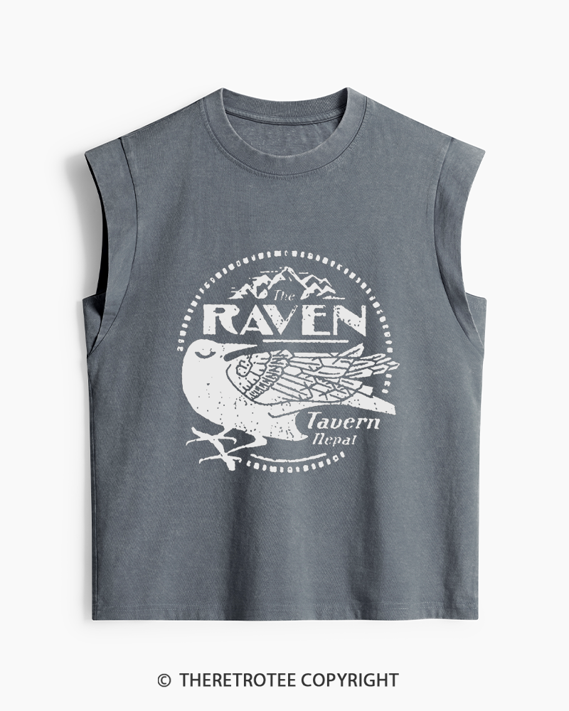 TheRetroTee Raven Tavern 1980s Washed Tank Top