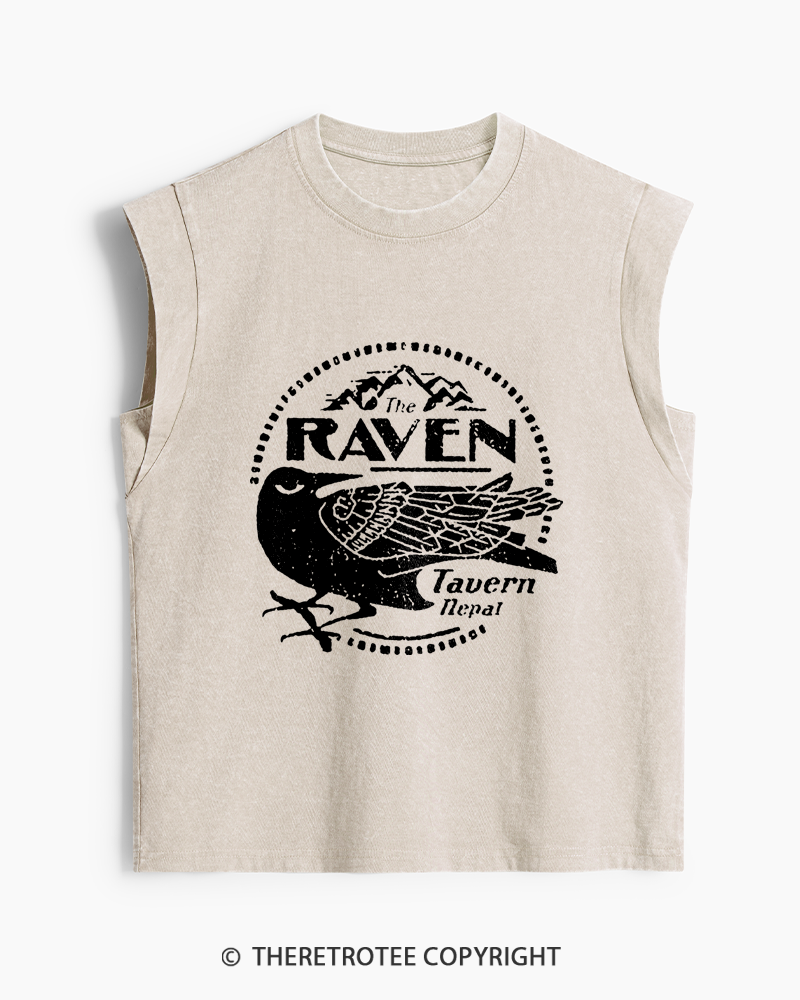 TheRetroTee Raven Tavern 1980s Washed Tank Top