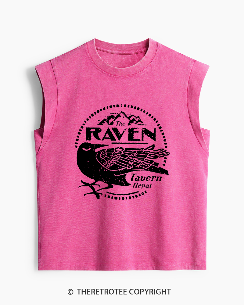 TheRetroTee Raven Tavern 1980s Washed Tank Top