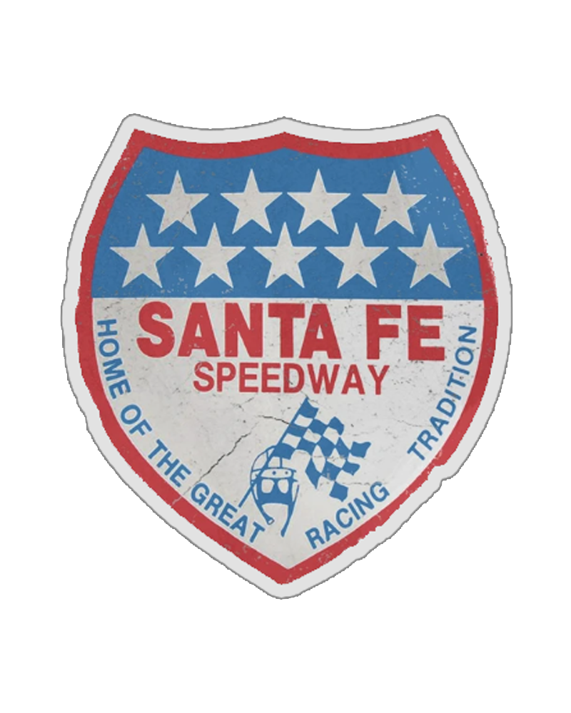 TheRetroTee Vintage 1950's Santa Fe Speedway Logo Retro Sticker