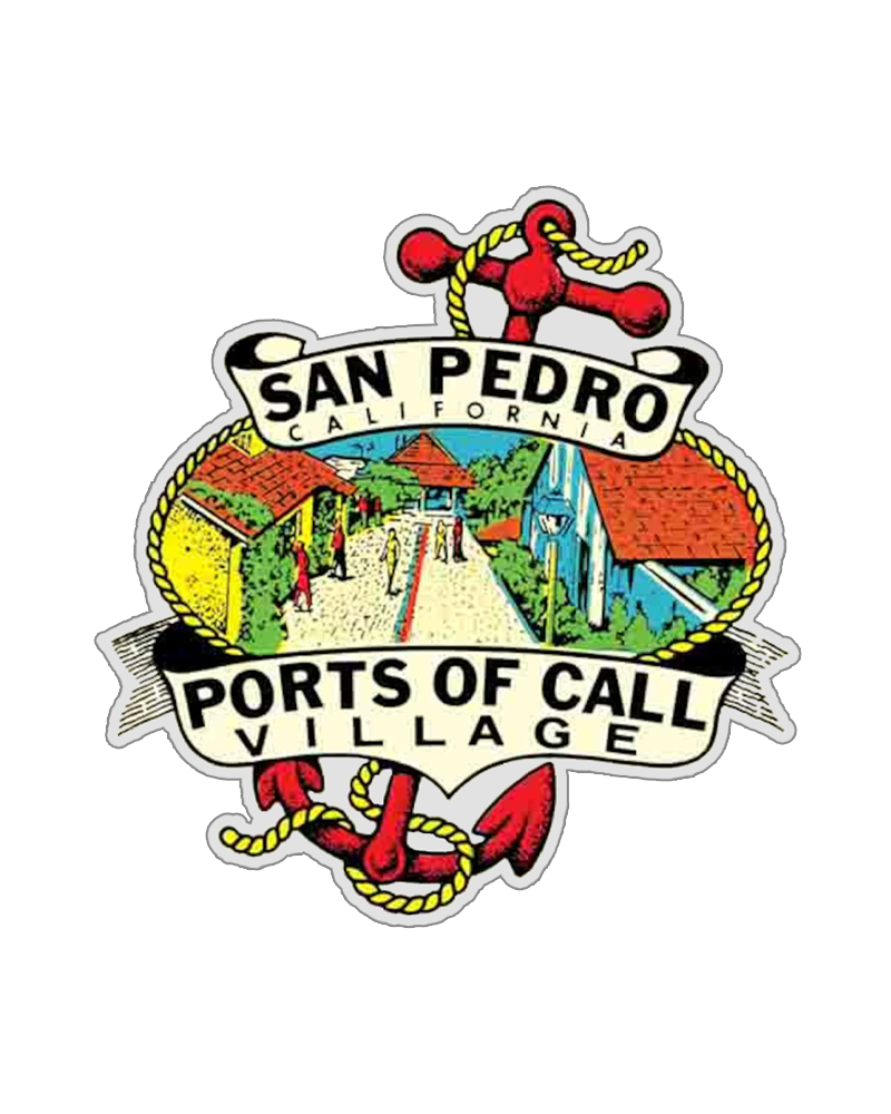 TheRetroTee Vintage 1950's Style San Pedro Ca California Retro Sticker