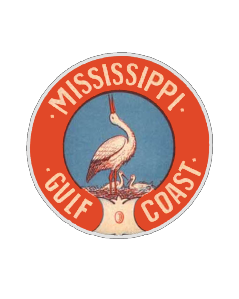 TheRetroTee Vintage 1960's Style Mississippi Gulf Coast Gulfport Biloxi Ms Retro Sticker