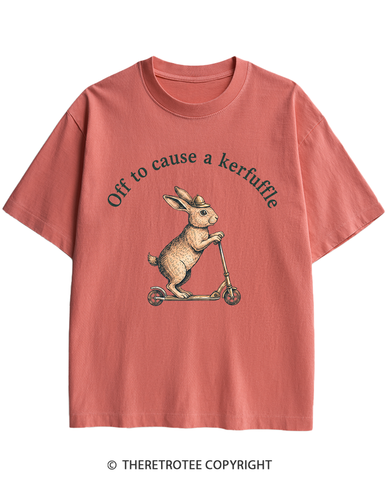 TheRetroTee Off To Cause A Kerfuffle 1950s Heavy Cotton T-Shirt