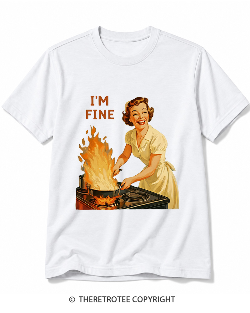 TheRetroTee I’m Fine 1950s Cotton T-Shirt