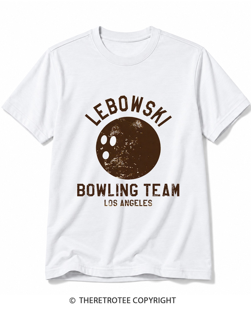TheRetroTee Lebowski Bowling Team Los Angeles 1980 Cotton T-Shirt