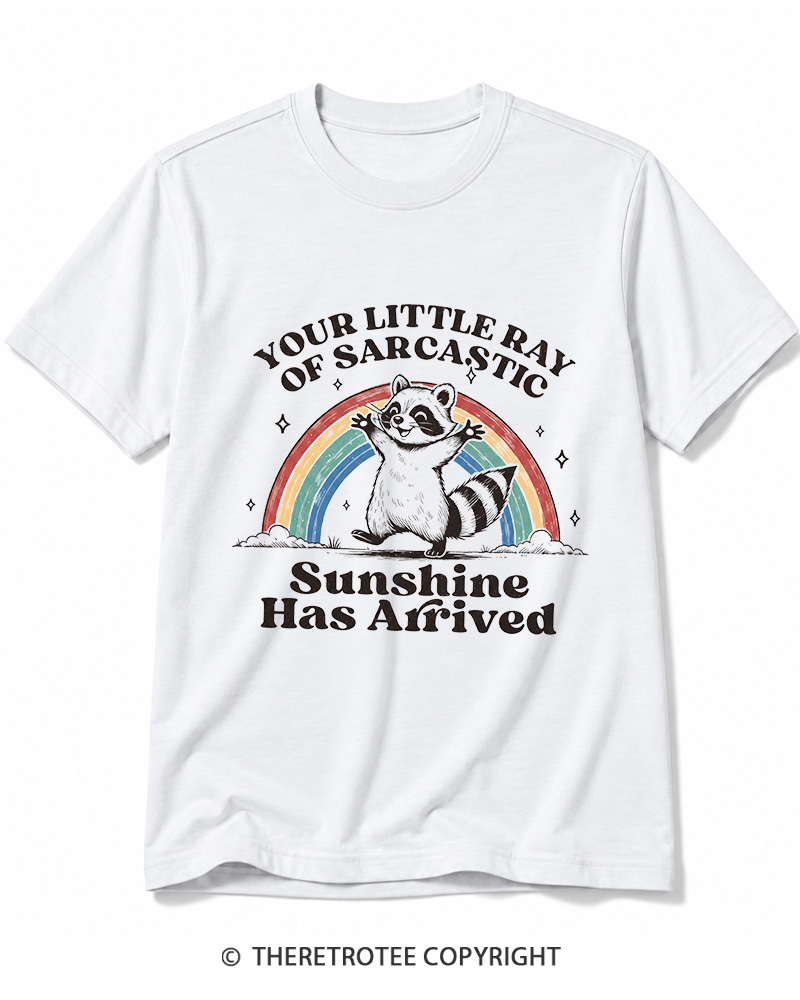 TheRetroTee Little Ray of Sarcastic Sunshine Cotton T-Shirt