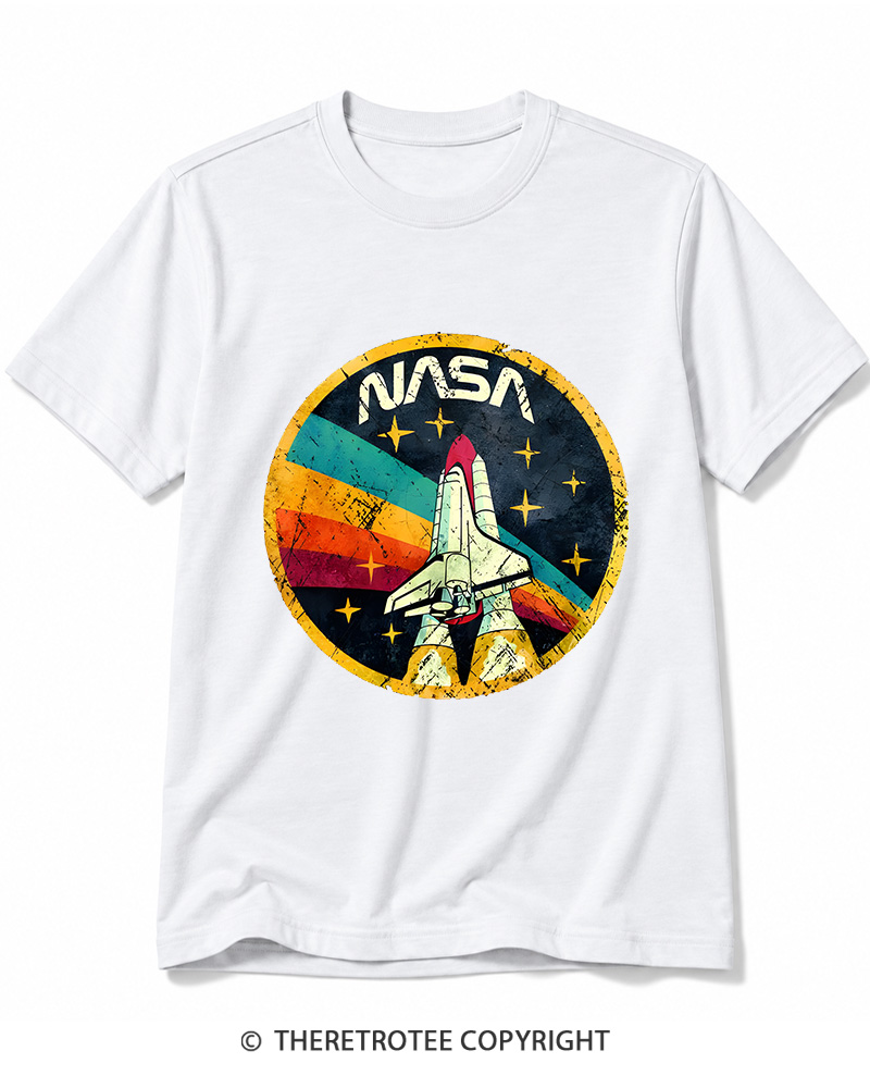 TheRetroTee Orbital Launch Program 1970s Cotton T-Shirt