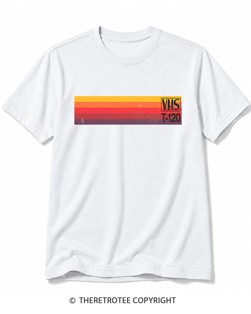 TheRetroTee Vintage VHS Nostalgia Graphic 1980s Cotton T-Shirt