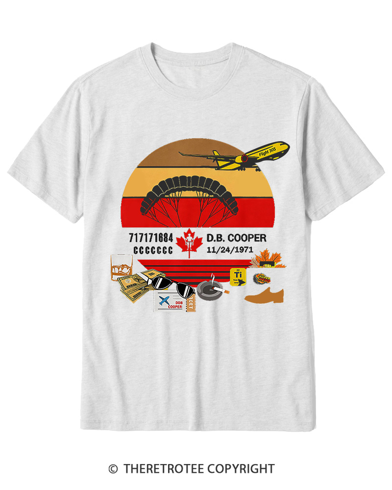 TheRetroTee D.B. Cooper 1970s Cotton T-Shirt