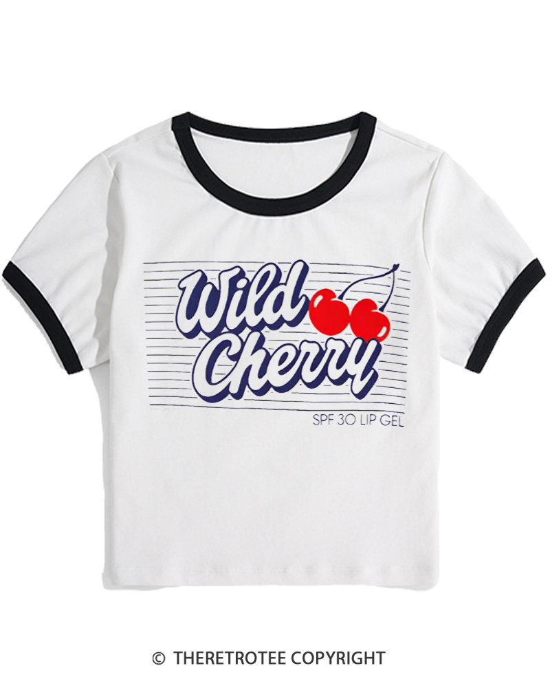 TheRetroTee Wild Cherry 1980s Women's Ringer T-shirt