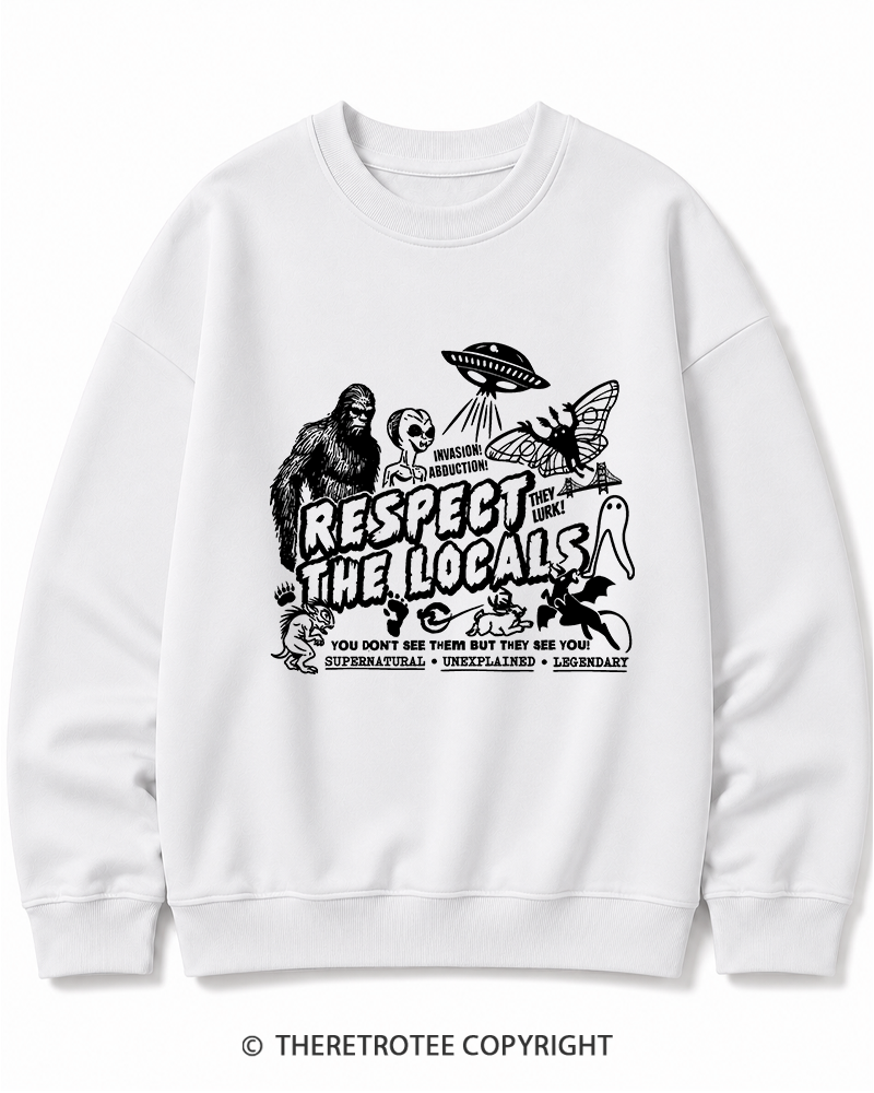 TheRetroTee Respect The Locals 1970s Cotton Sweatshirt