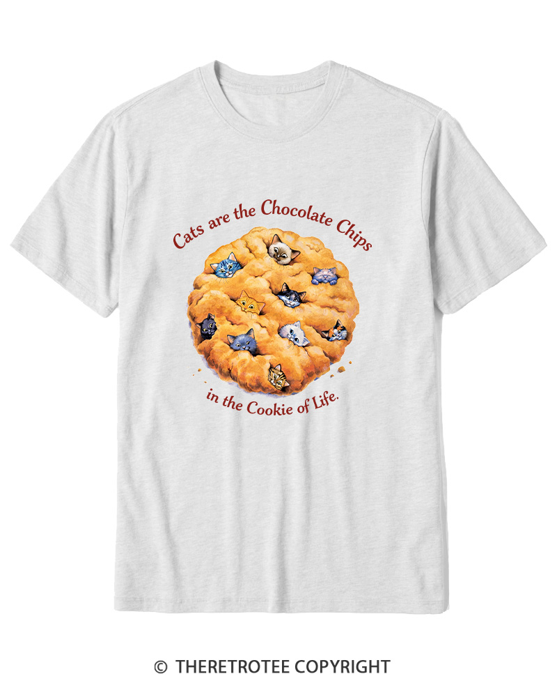 TheRetroTee Cats are the Chocolate Chip 1990s Cotton T-Shirt