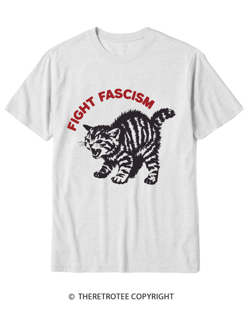 TheRetroTee Fight Fascism 1970s Cotton T-Shirt