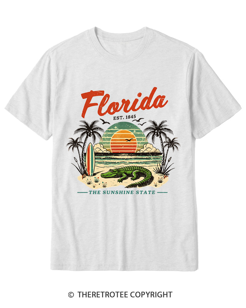 TheRetroTee Florida 1970s Cotton T-Shirt