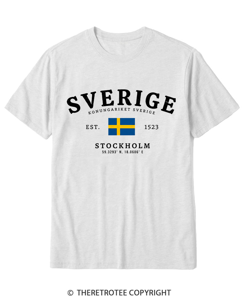 TheRetroTee Kingdom of Sweden Cotton T-Shirt