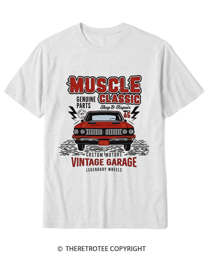 TheRetroTee Muscle Classic 1970s Cotton T-Shirt