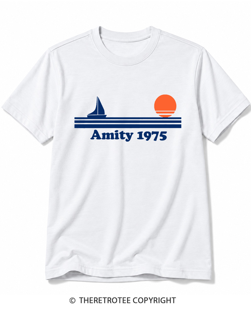 TheRetroTee Classic Stripes 1975 1970s Cotton T-Shirt