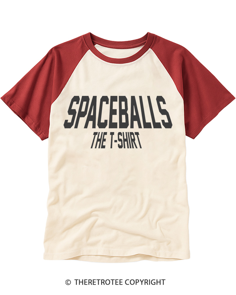 TheRetroTee Spaceballs T-Shirt 1980s Raglan Baseball T-Shirt