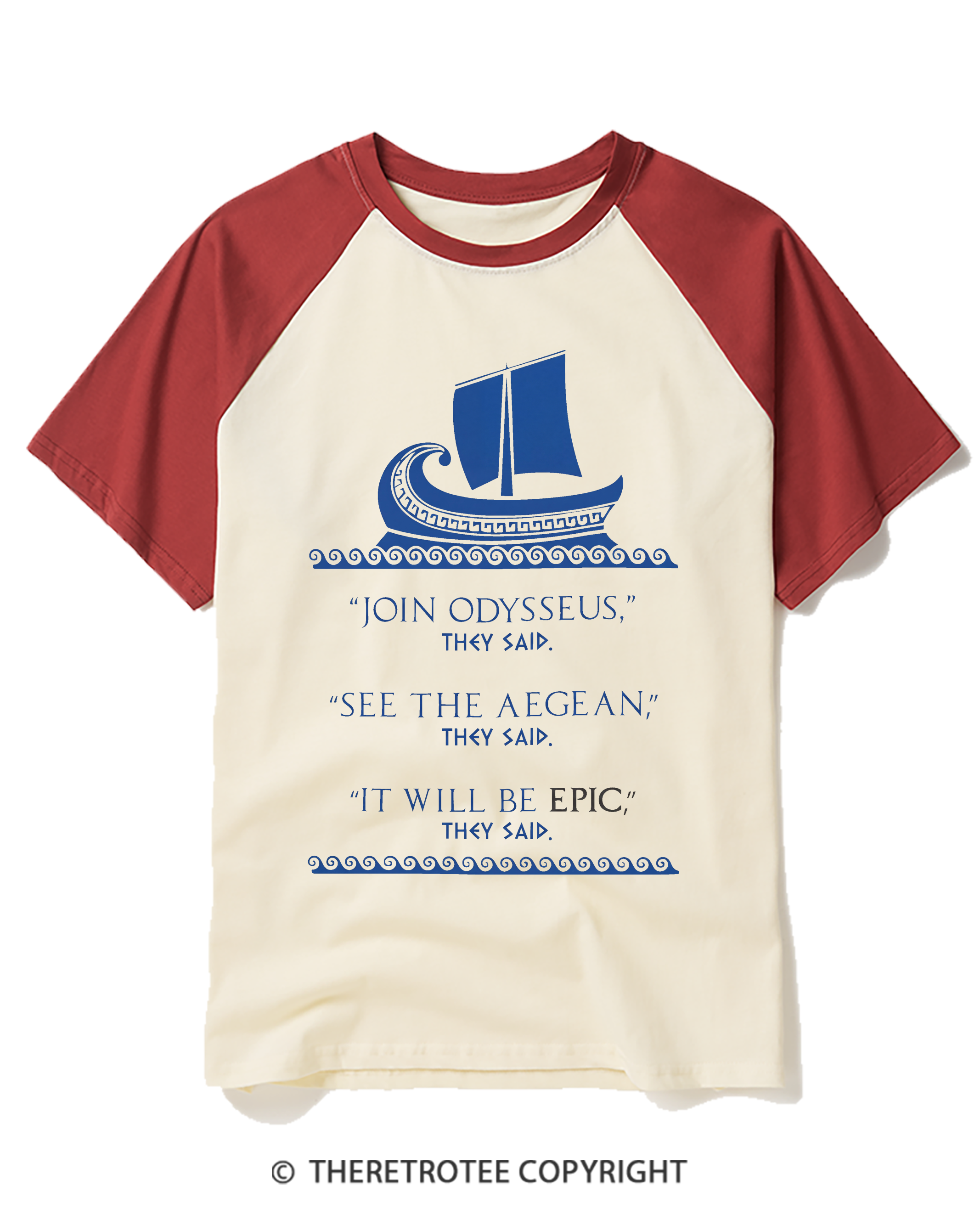 TheRetroTee Join Odysseus Raglan Baseball T-Shirt