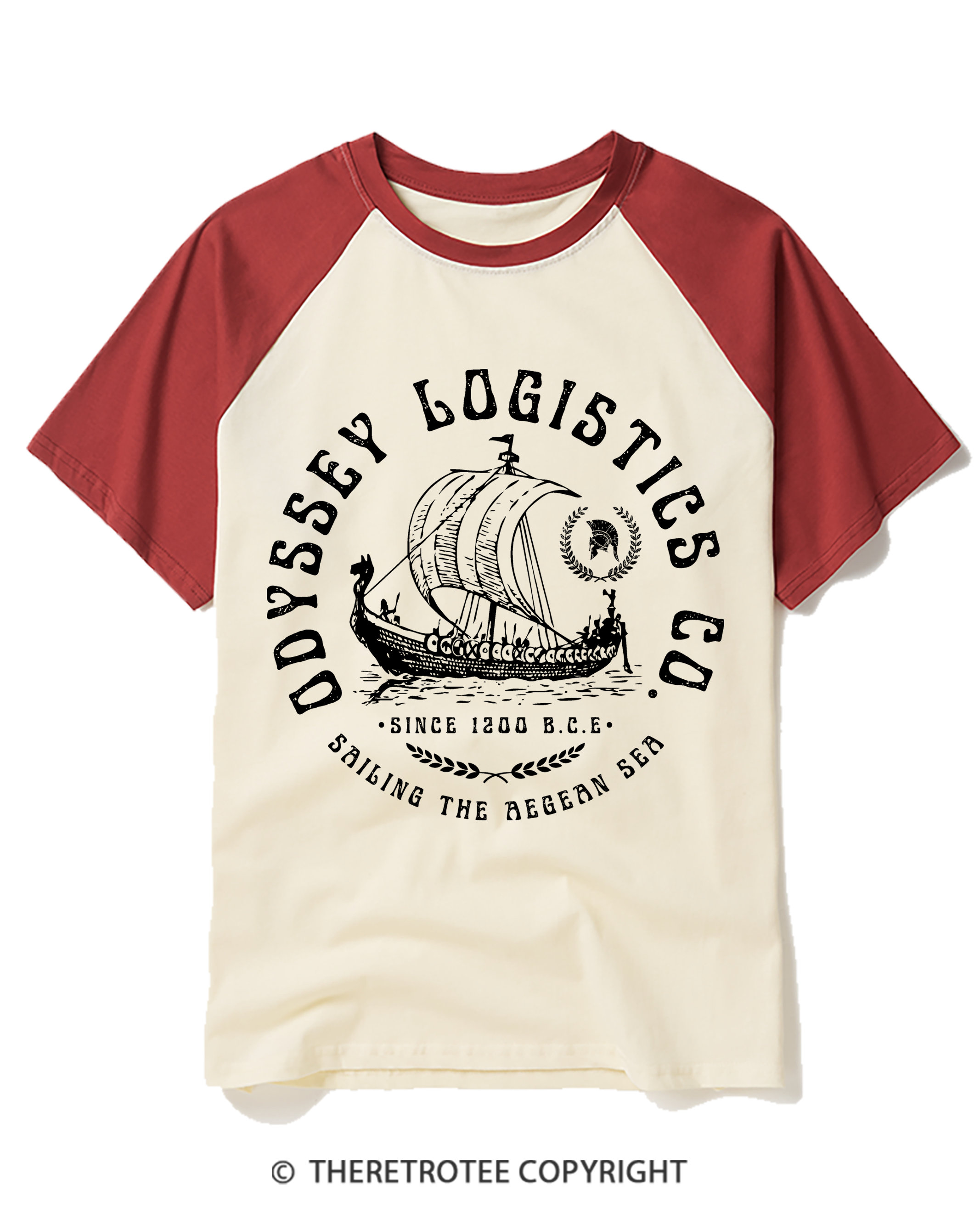 TheRetroTee Odyssey Logistics Co Raglan Baseball T-Shirt