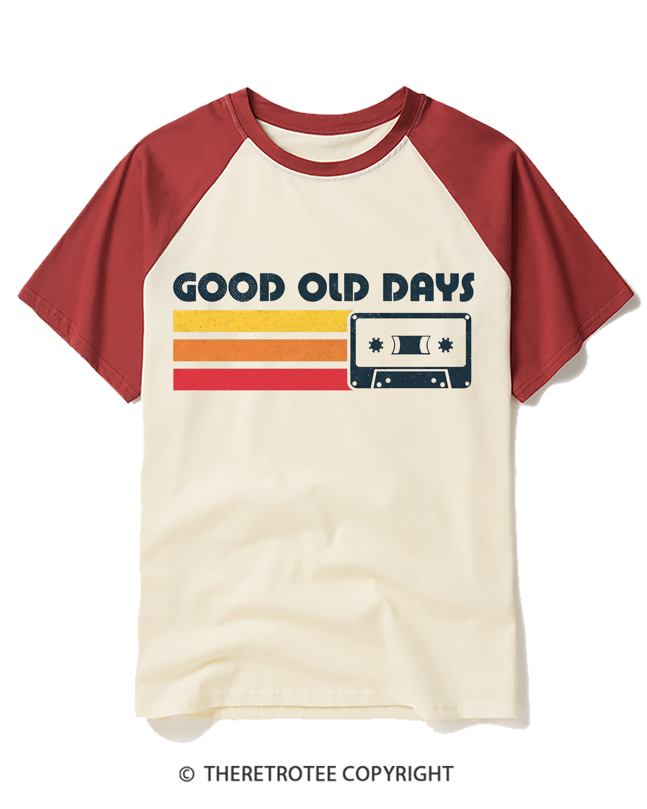 TheRetroTee Good Old Days Raglan Baseball T-Shirt