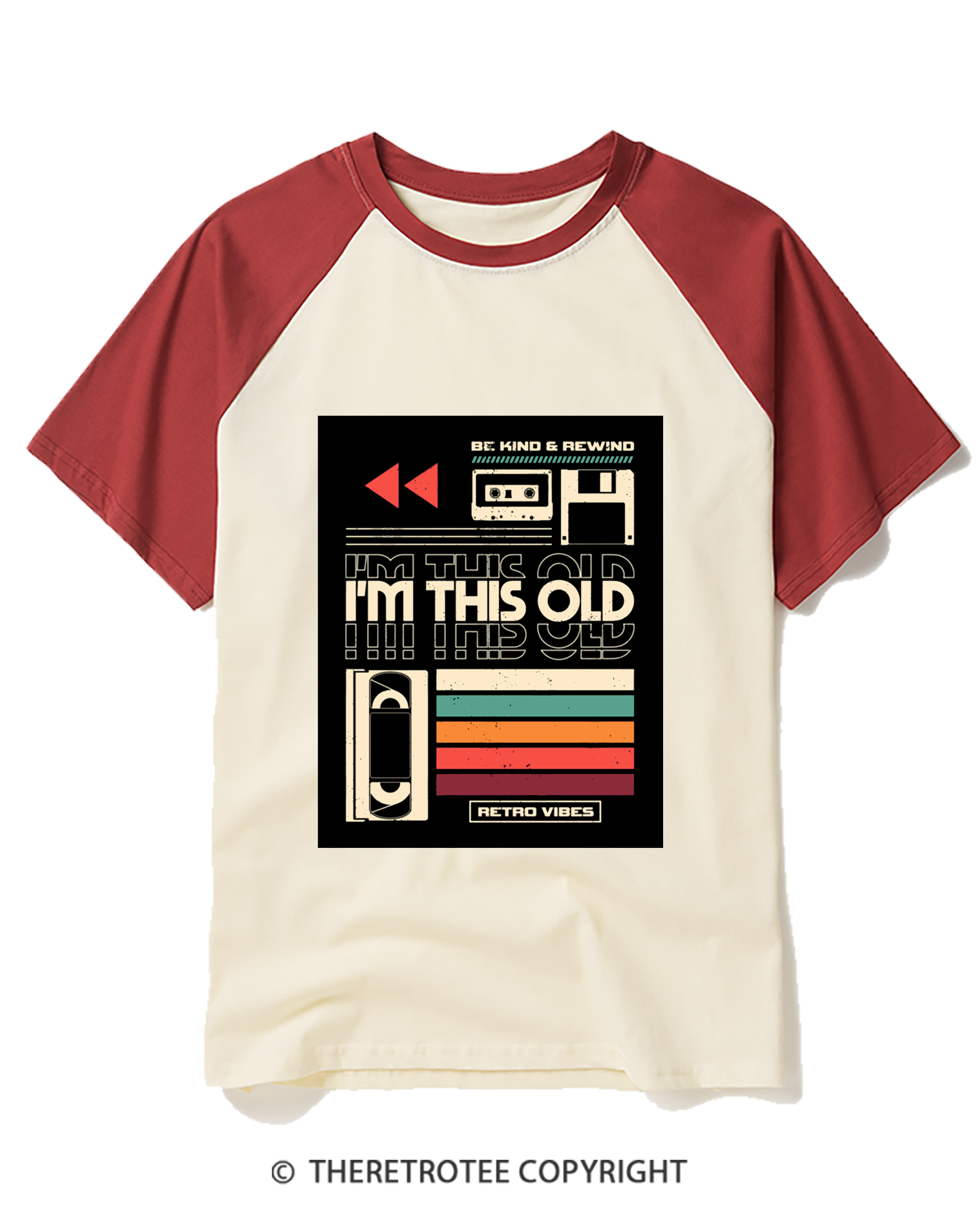 TheRetroTee Im This Old Raglan Baseball T-Shirt