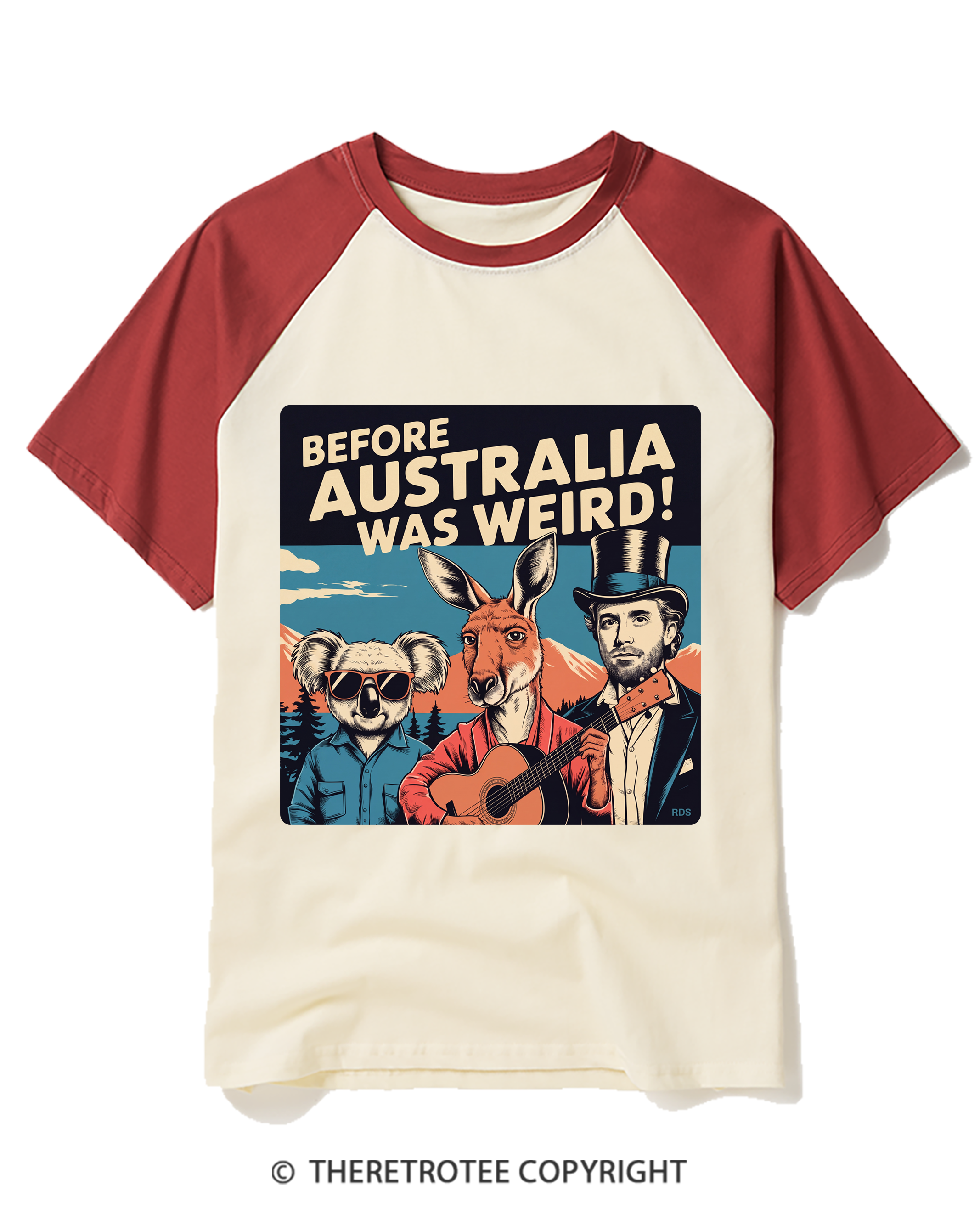 TheRetroTee Before Australia Was Weird! Raglan Baseball T-Shirt