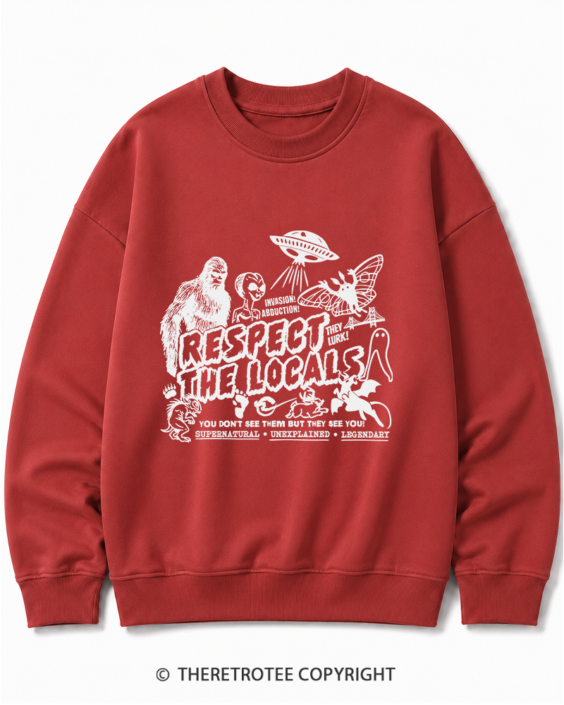 TheRetroTee Respect The Locals 1970s Cotton Sweatshirt