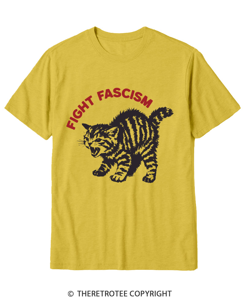 TheRetroTee Fight Fascism 1970s Cotton T-Shirt