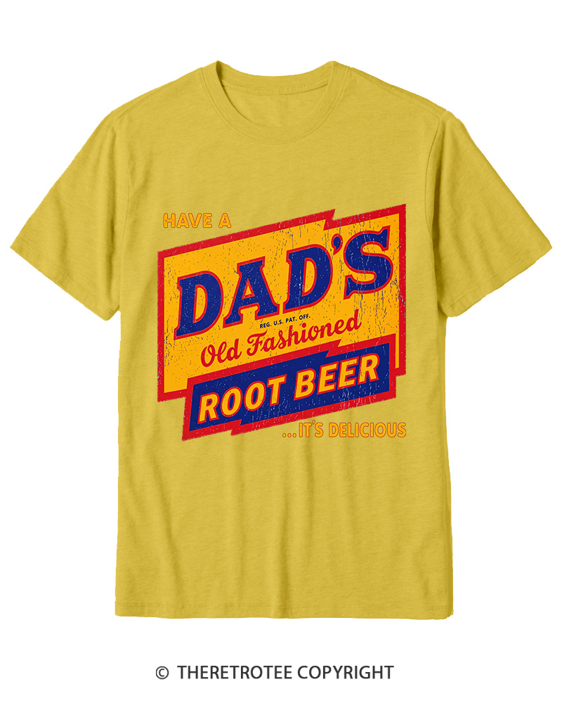 TheRetroTee Dad's Root Beer 1960s Cotton T-Shirt