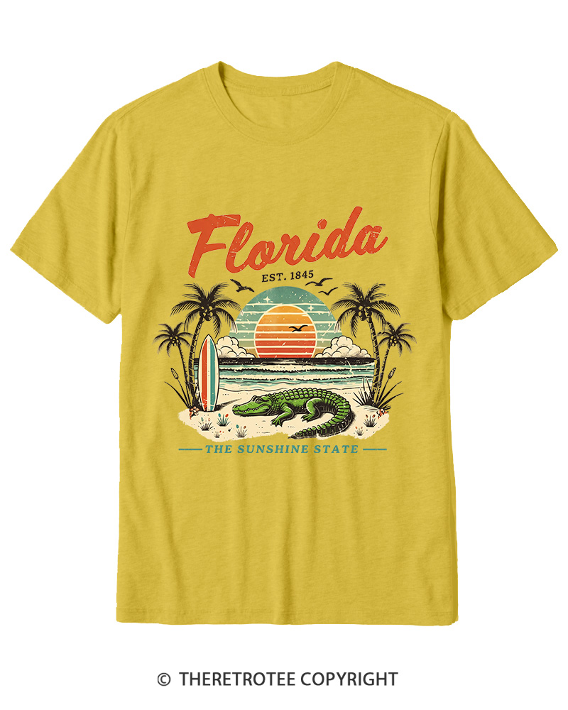 TheRetroTee Florida 1970s Cotton T-Shirt