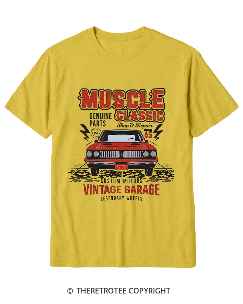 TheRetroTee Muscle Classic 1970s Cotton T-Shirt