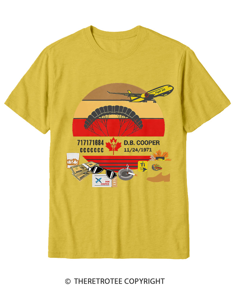 TheRetroTee D.B. Cooper 1970s Cotton T-Shirt