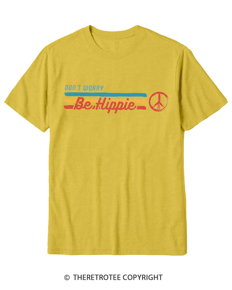 TheRetroTee Don't Worry, Be Happy 1970s Cotton T-Shirt